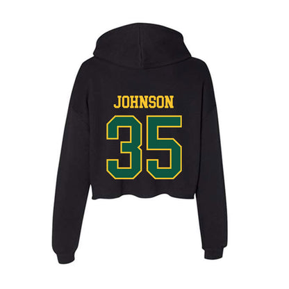 NDSU - NCAA Women's Basketball : Mckenna Johnson - Women's Crop Fleece Hoodie-1