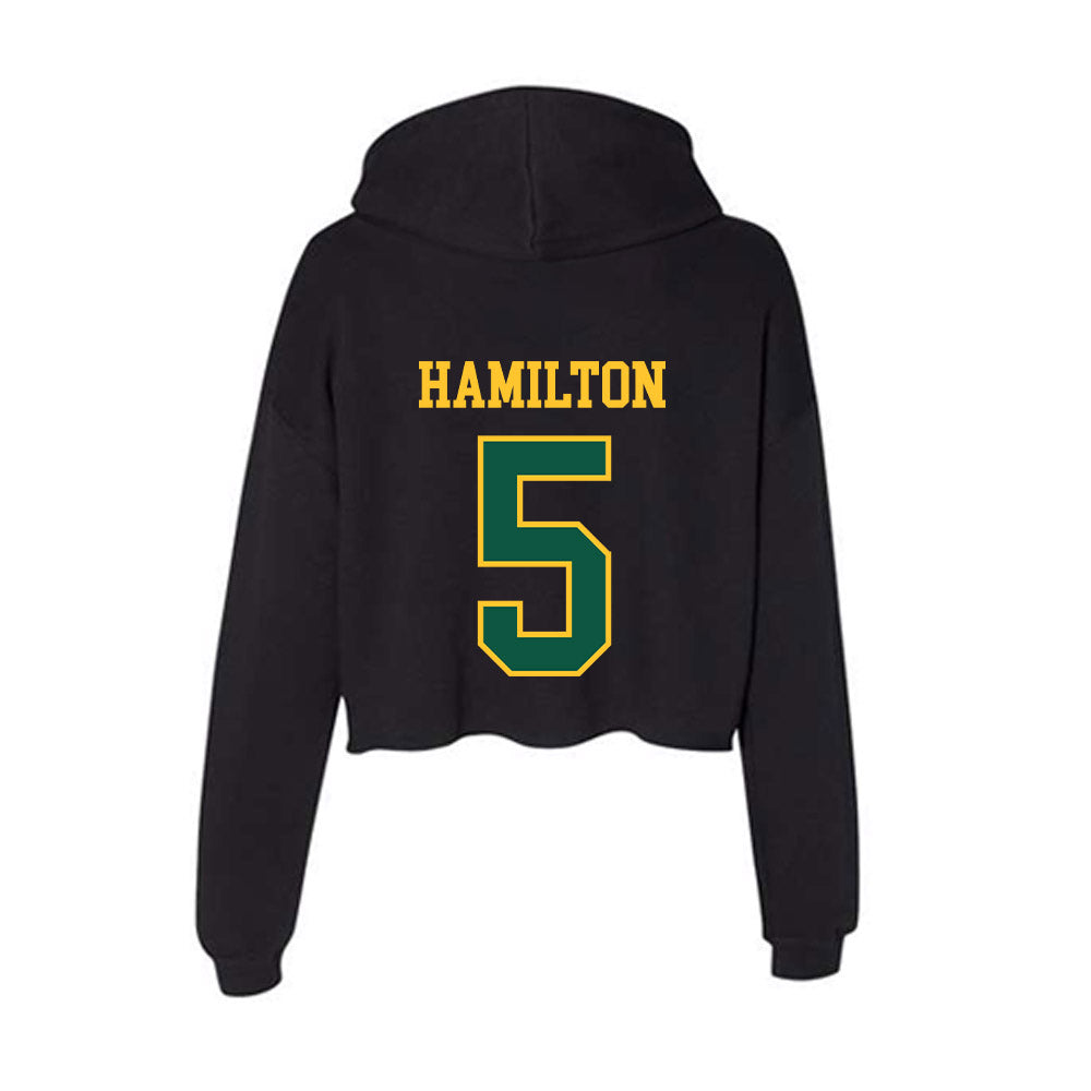 NDSU - NCAA Baseball : Davis Hamilton - Women's Crop Fleece Hoodie-1