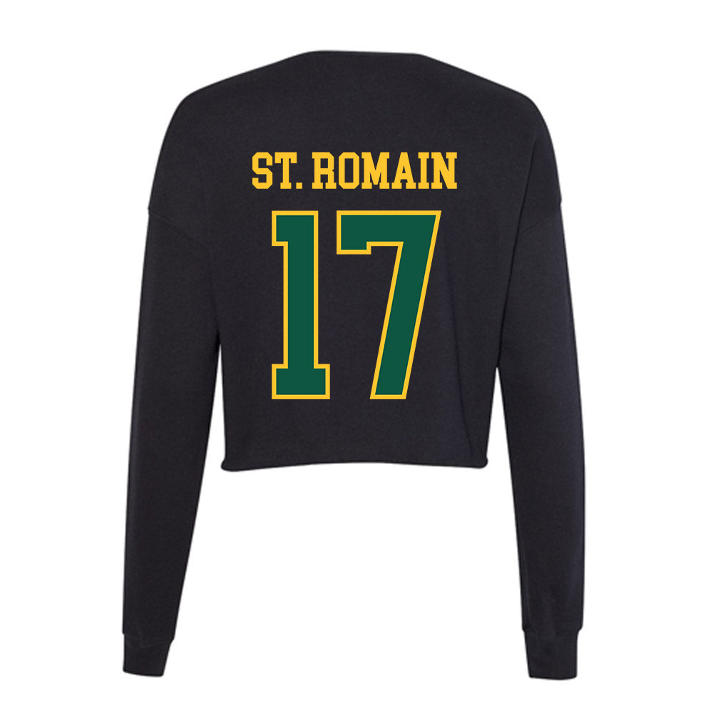 NDSU - NCAA Football : Isiah St. Romain - Women's Cropped Crew Fleece-1