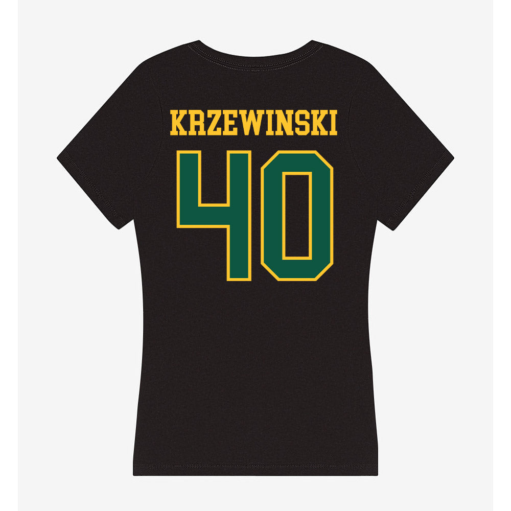 NDSU - NCAA Women's Basketball : Abby Krzewinski - Women's V-Neck T-Shirt-1