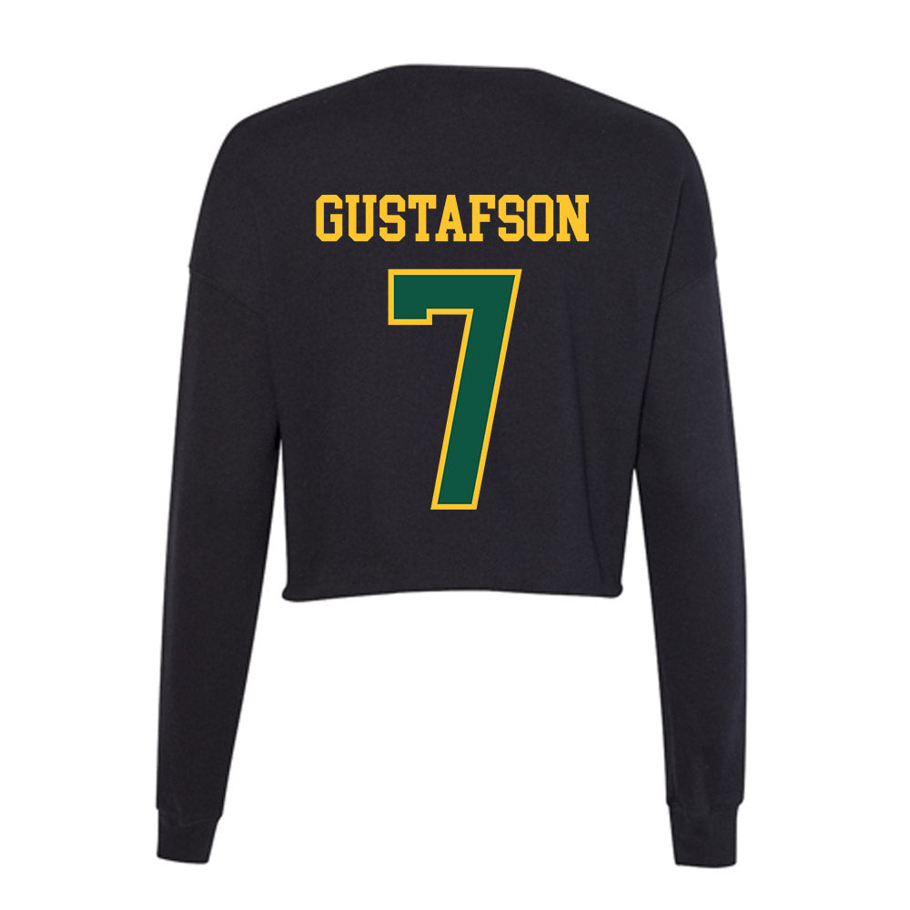 NDSU - NCAA Baseball : Evan Gustafson - Women's Cropped Crew Fleece-1