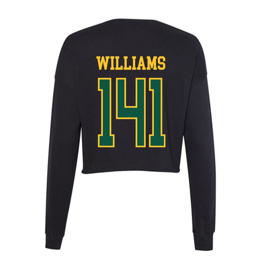 NDSU - NCAA Wrestling : Zytavius Williams - Women's Cropped Crew Fleece-1