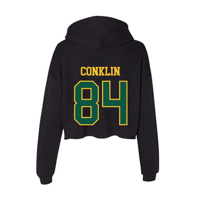 NDSU - NCAA Football : Logan Conklin - Women's Crop Fleece Hoodie-1