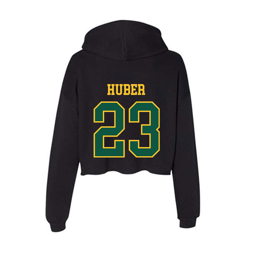 NDSU - NCAA Football : Kegan Huber - Women's Crop Fleece Hoodie-1