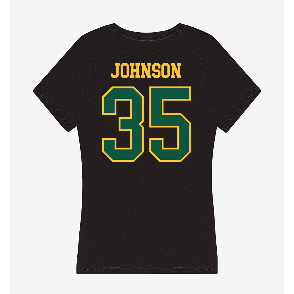 NDSU - NCAA Women's Basketball : Mckenna Johnson - Women's V-Neck T-Shirt-1