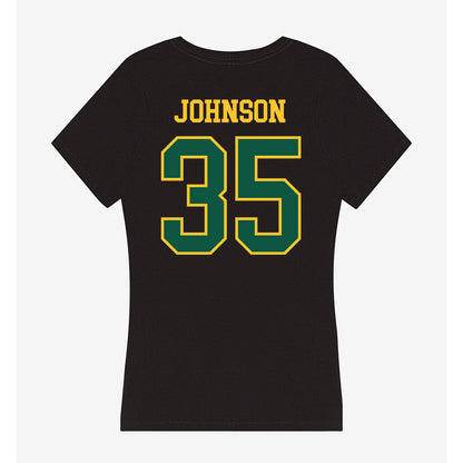 NDSU - NCAA Women's Basketball : Mckenna Johnson - Women's V-Neck T-Shirt-1