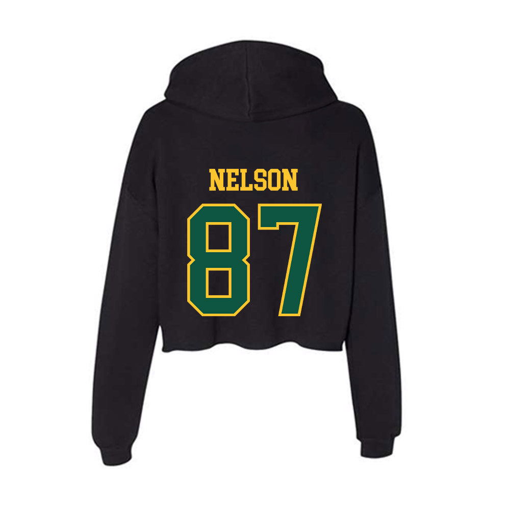 NDSU - NCAA Football : Noah Nelson - Women's Crop Fleece Hoodie-1