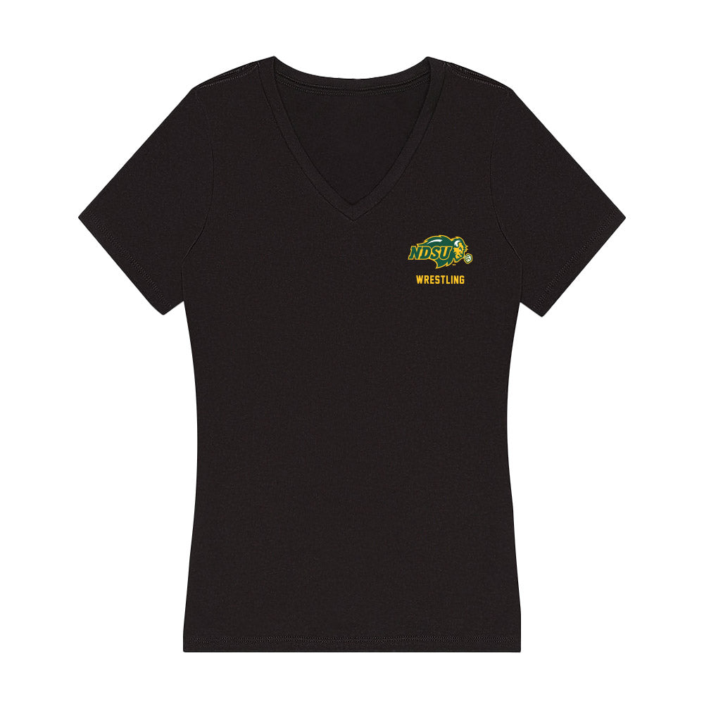 NDSU - NCAA Wrestling : Zytavius Williams - Women's V-Neck T-Shirt-0