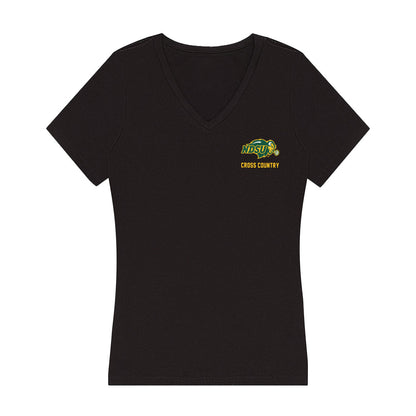 NDSU - NCAA Men's Cross Country : Charles Hibbs - Women's V-Neck T-Shirt-0
