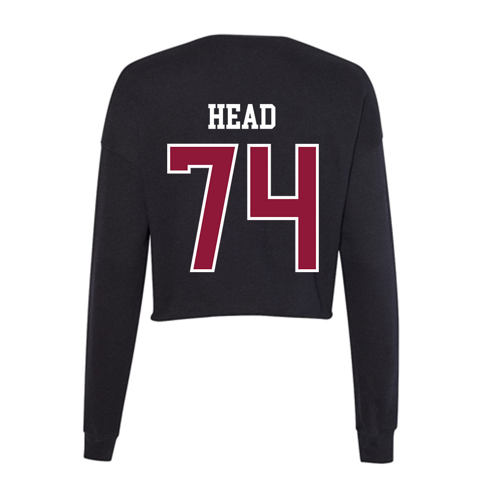 Henderson State - NCAA Football : Eli Head - Women's Cropped Crew Fleece-1