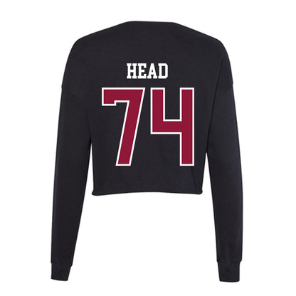 Henderson State - NCAA Football : Eli Head - Women's Cropped Crew Fleece-1
