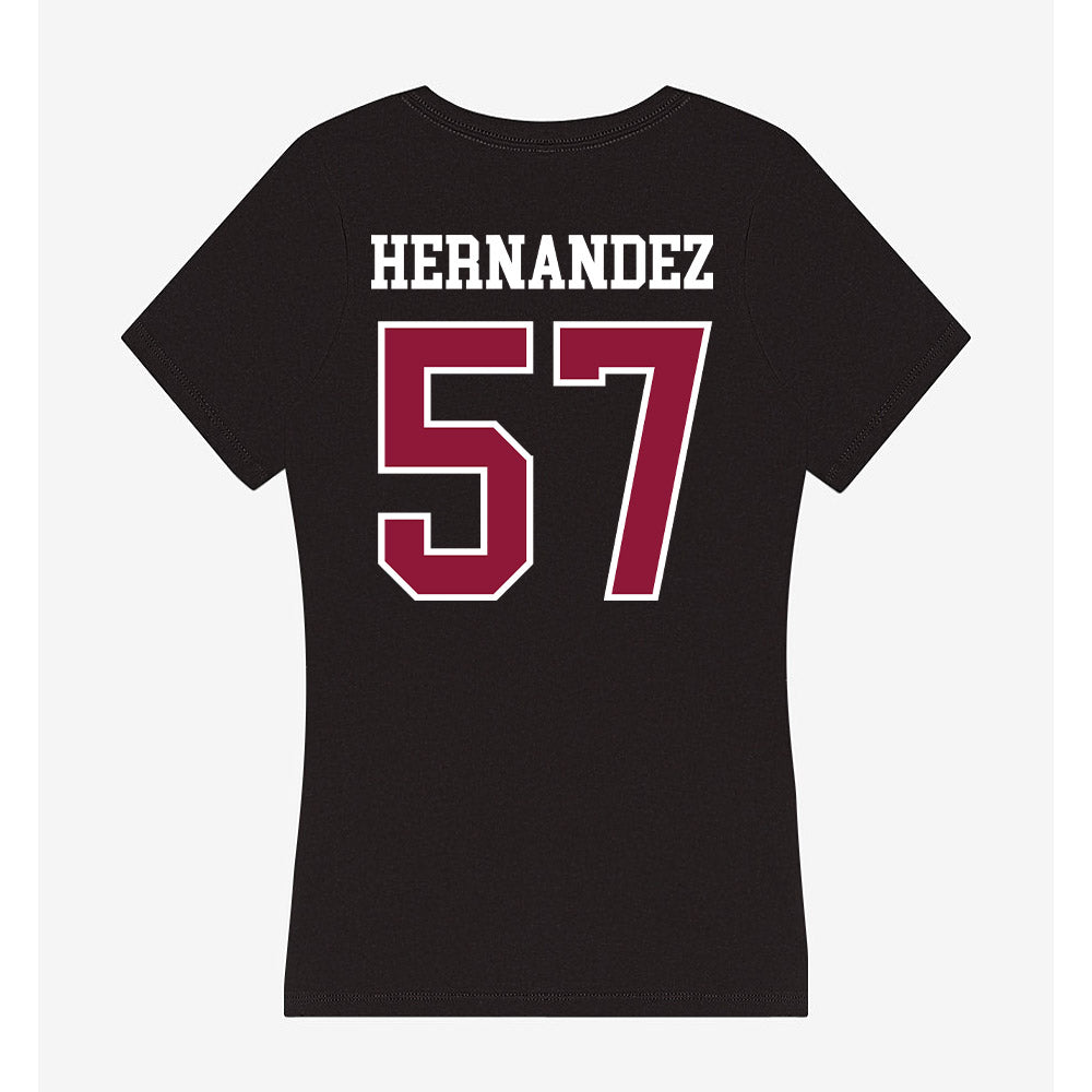 Henderson State - NCAA Football : Gabriel Hernandez - Women's V-Neck T-Shirt-1