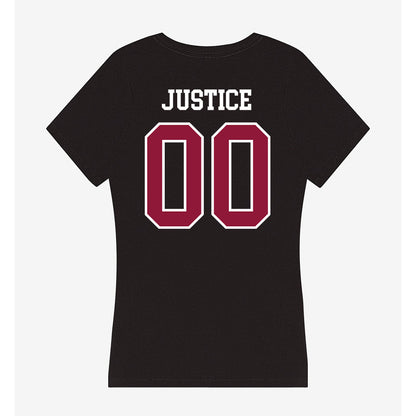 Henderson State - NCAA Football : Markavious Justice - Women's V-Neck T-Shirt-1