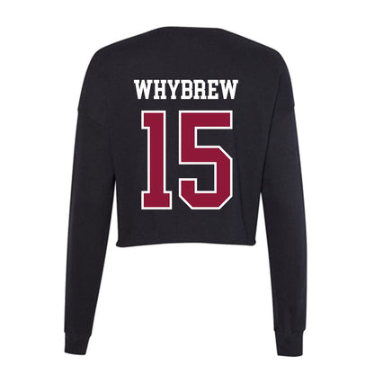 Henderson State - NCAA Men's Basketball : Tyson Whybrew - Women's Cropped Crew Fleece-1