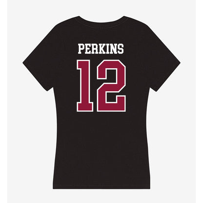 Henderson State - NCAA Men's Basketball : Deazhon Perkins - Women's V-Neck T-Shirt-1
