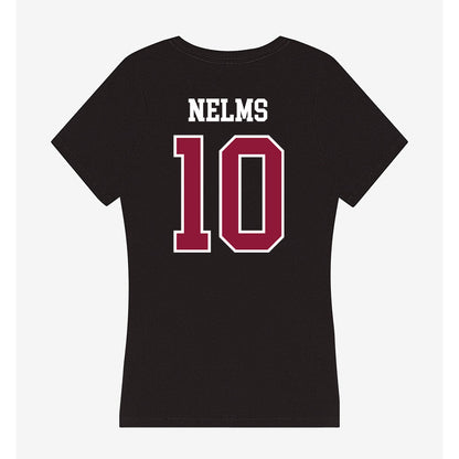 Henderson State - NCAA Men's Basketball : Hunter Nelms - Women's V-Neck T-Shirt-1
