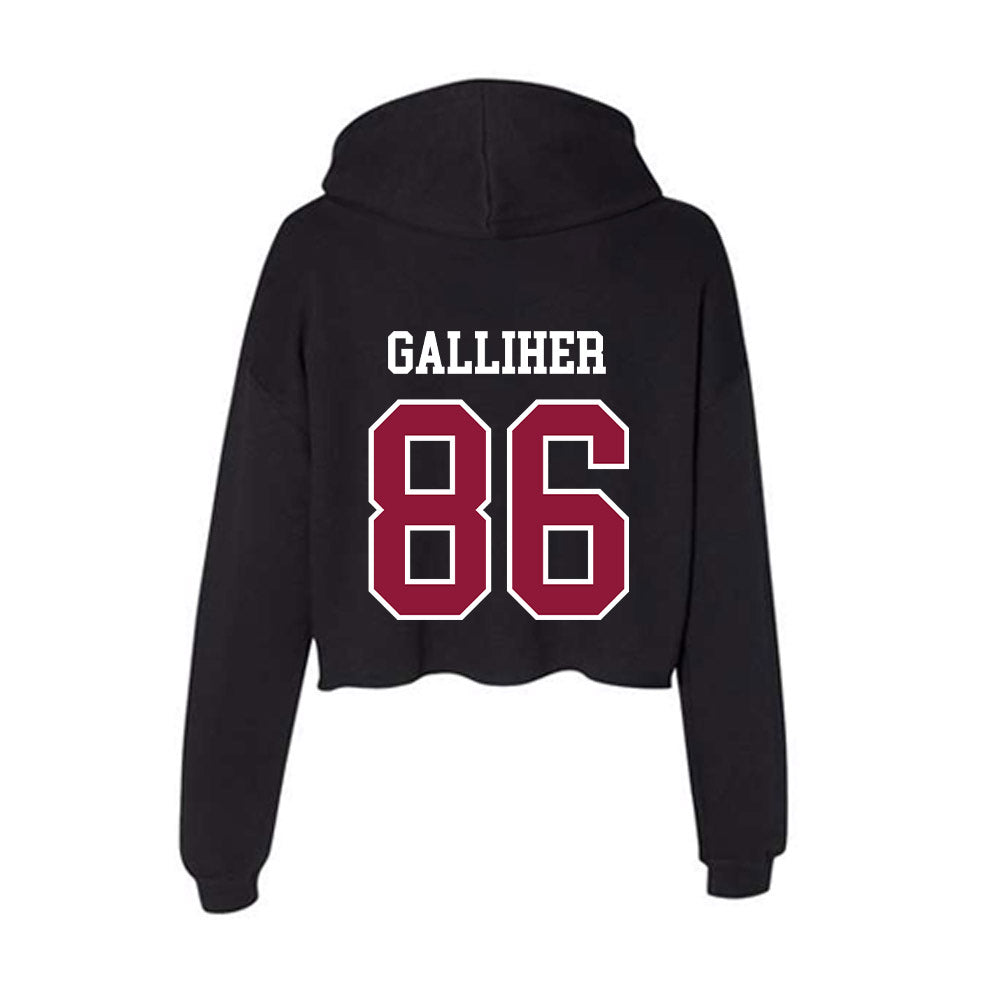 Henderson State - NCAA Football : Cameron Galliher - Women's Crop Fleece Hoodie-1