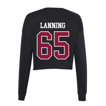 Henderson State - NCAA Football : Chase Lanning - Women's Cropped Crew Fleece-1