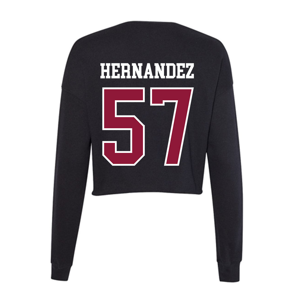 Henderson State - NCAA Football : Gabriel Hernandez - Women's Cropped Crew Fleece-1
