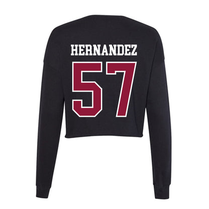 Henderson State - NCAA Football : Gabriel Hernandez - Women's Cropped Crew Fleece-1