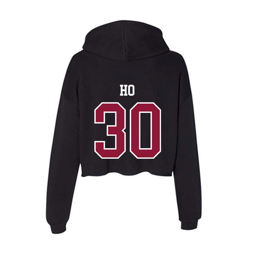 Henderson State - NCAA Football : David Ho - Women's Crop Fleece Hoodie-1