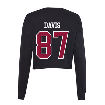 Henderson State - NCAA Football : Cayden Davis - Women's Cropped Crew Fleece-1