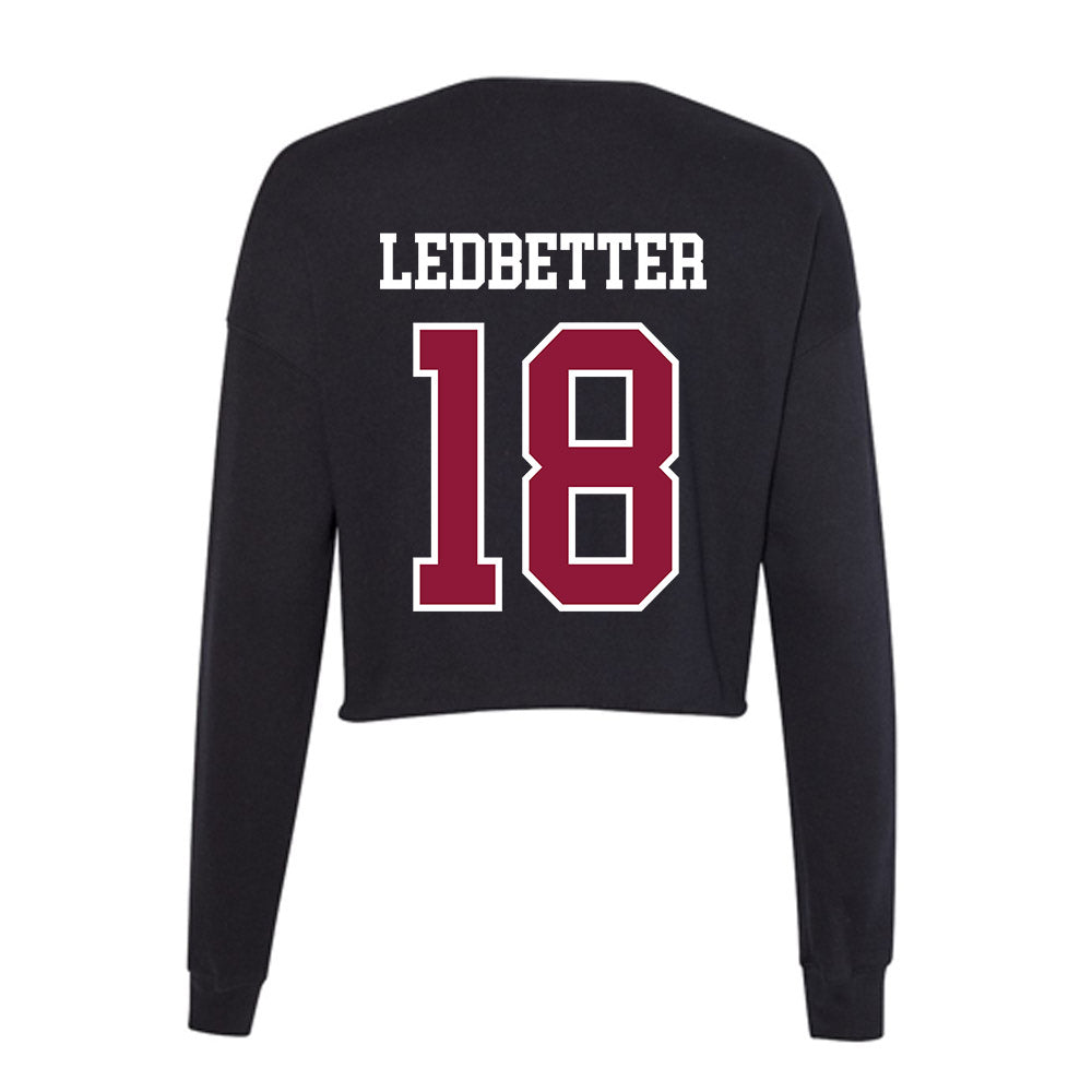 Henderson State - NCAA Football : Austin Ledbetter - Women's Cropped Crew Fleece-1