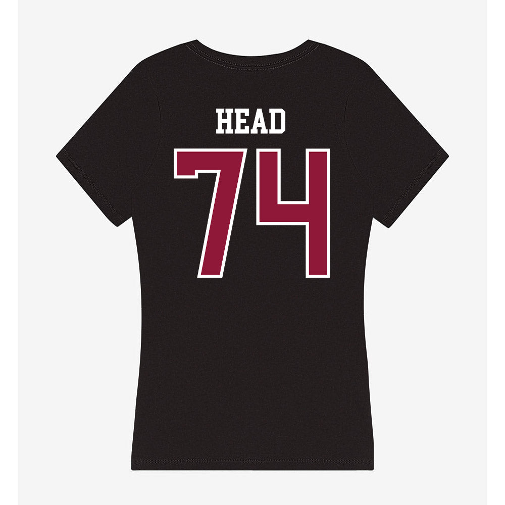 Henderson State - NCAA Football : Eli Head - Women's V-Neck T-Shirt-1