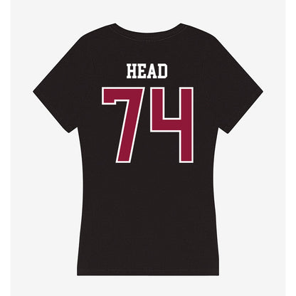 Henderson State - NCAA Football : Eli Head - Women's V-Neck T-Shirt-1