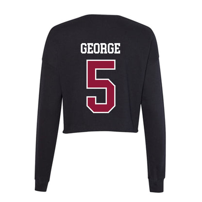 Henderson State - NCAA Football : Elijah George - Women's Cropped Crew Fleece-1