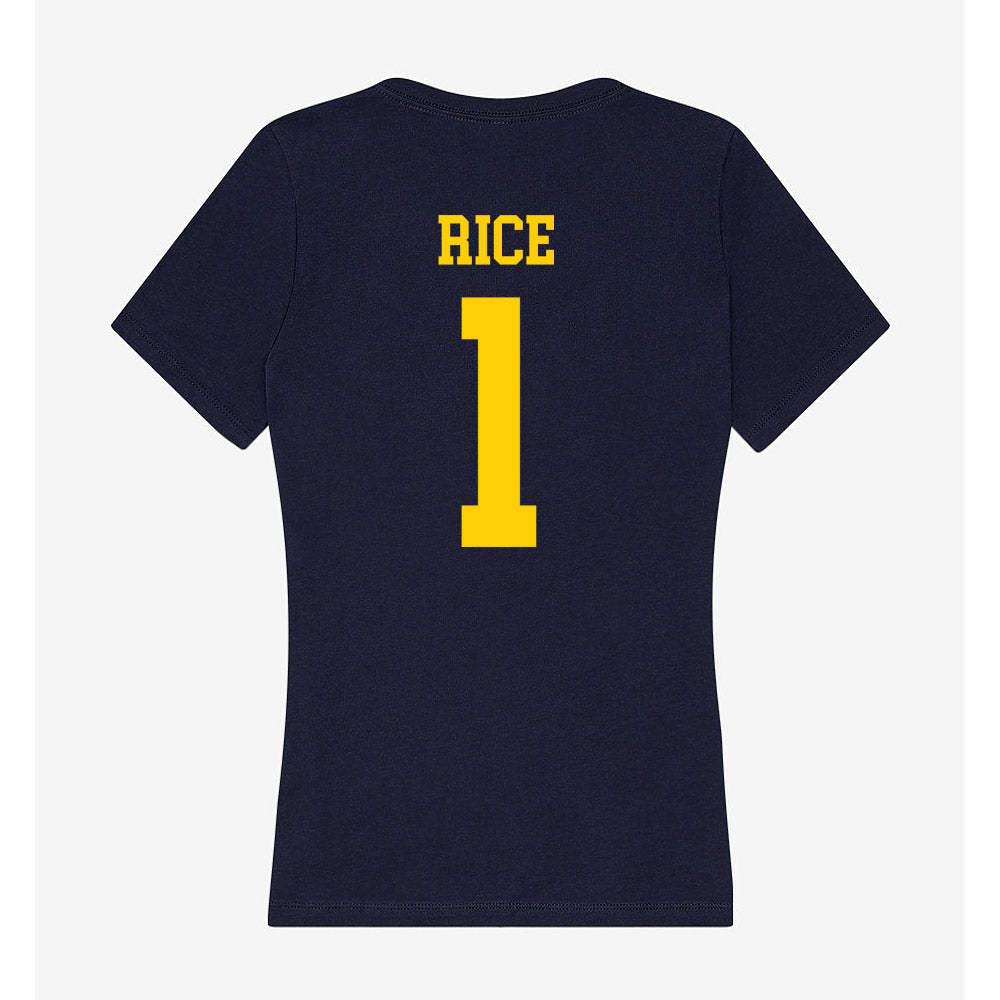 UCO - NCAA Football : Willie Rice - Women's V-Neck T-Shirt-1