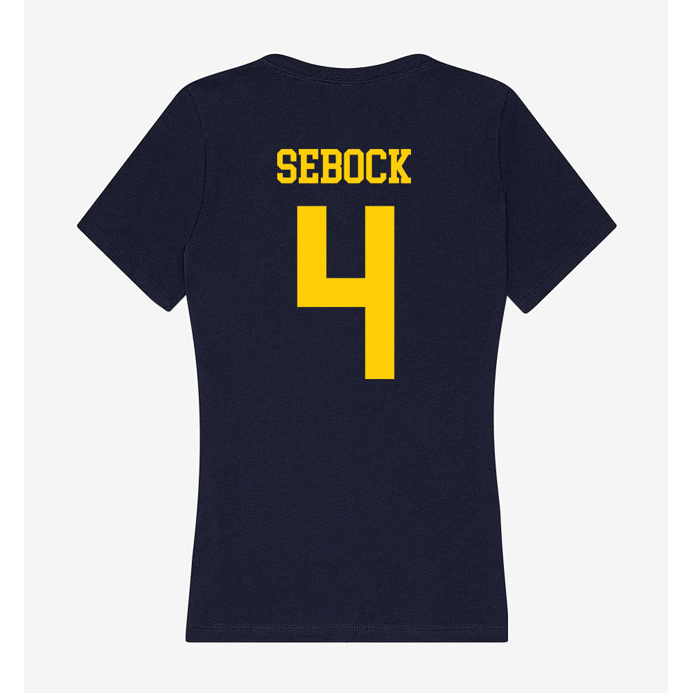 UCO - NCAA Men's Basketball : Jacobi Sebock - Women's V-Neck T-Shirt-1