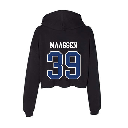 FGCU - NCAA Baseball : Jonathan Maassen - Women's Crop Fleece Hoodie-1