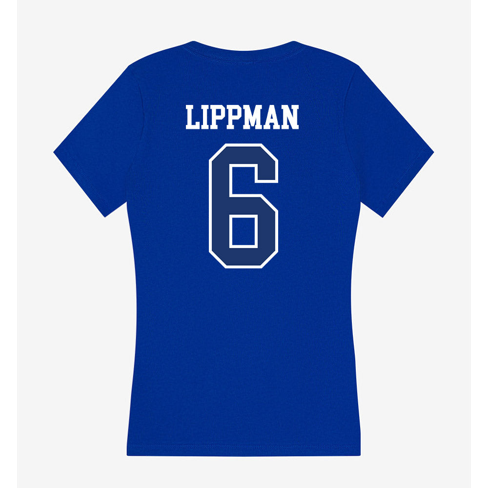 FGCU - NCAA Baseball : Sebastian Lippman - Women's V-Neck T-Shirt-1
