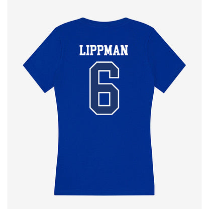 FGCU - NCAA Baseball : Sebastian Lippman - Women's V-Neck T-Shirt-1