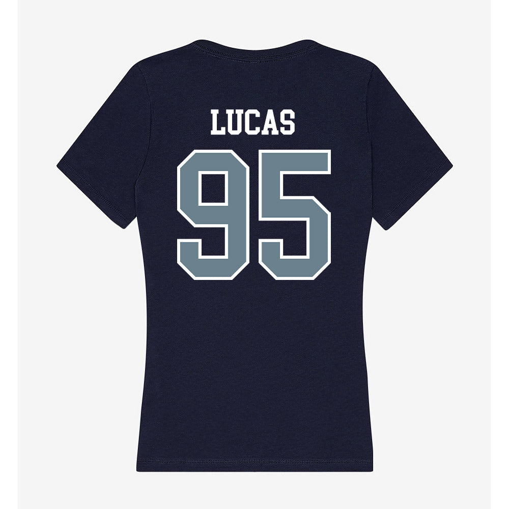 Howard - NCAA Football : Israel Lucas - Women's V-Neck T-Shirt-1