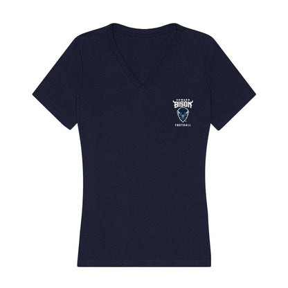 Howard - NCAA Football : Derrick Brown - Women's V-Neck T-Shirt-0