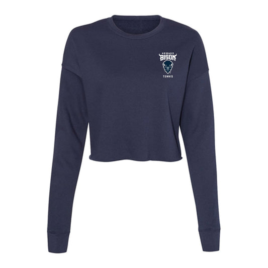 Howard - NCAA Men's Tennis : Ethan Boswell - Women's Cropped Crew Fleece-0