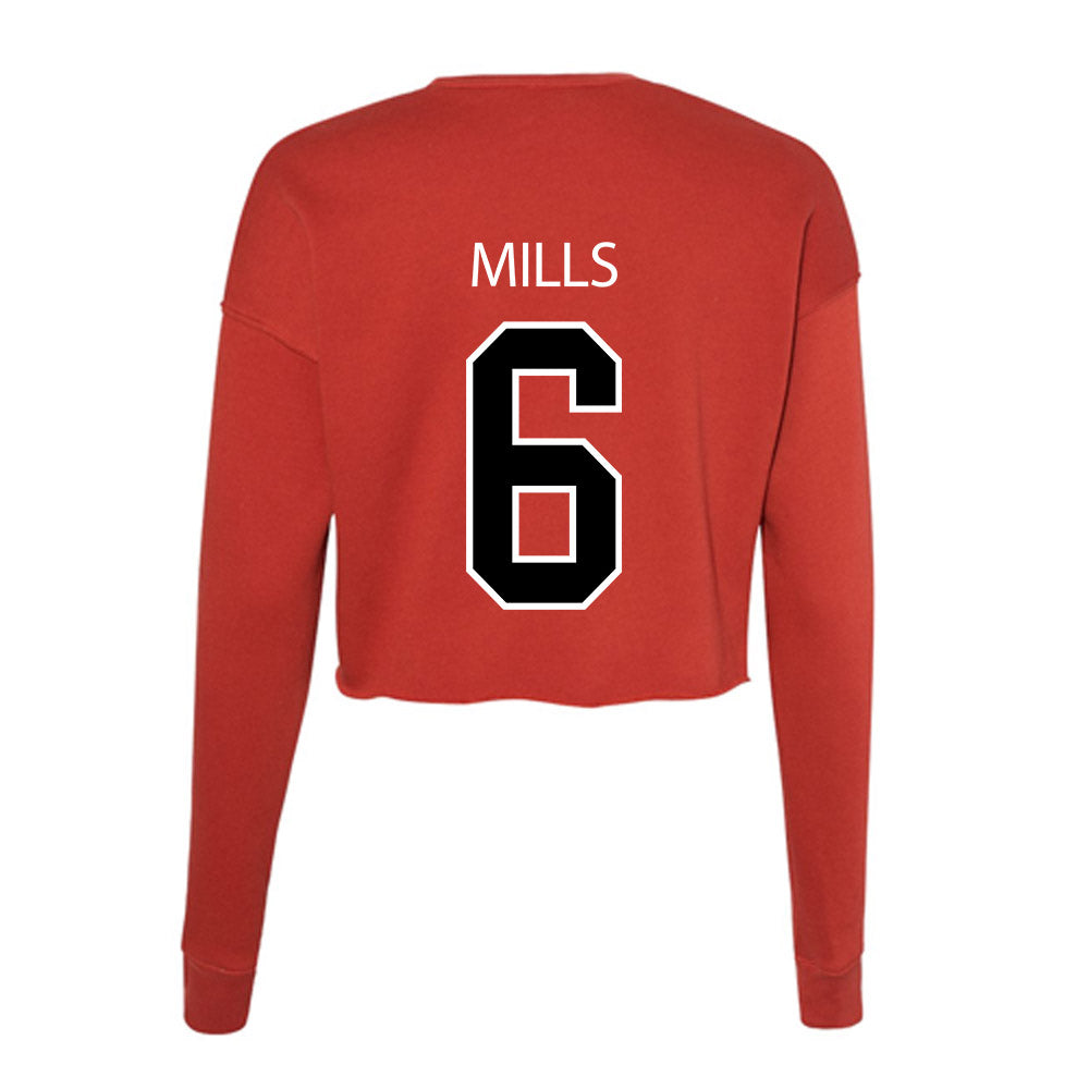 Marist - NCAA Women's Soccer : Riley Mills - Women's Cropped Crew Fleece-1