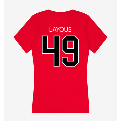 Marist - NCAA Football : Samer Layous - Women's V-Neck T-Shirt-1