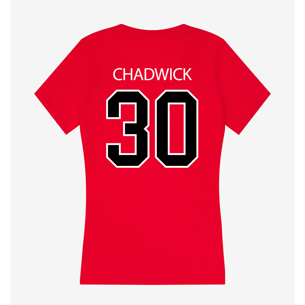 Marist - NCAA Men's Lacrosse : Matthew Chadwick - Women's V-Neck T-Shirt-1