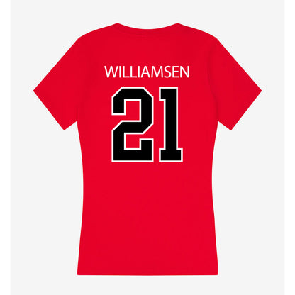 Marist - NCAA Women's Basketball : Danielle Williamsen - Women's V-Neck T-Shirt-1