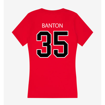 Marist - NCAA Football : Nathaniel Banton - Women's V-Neck T-Shirt-1