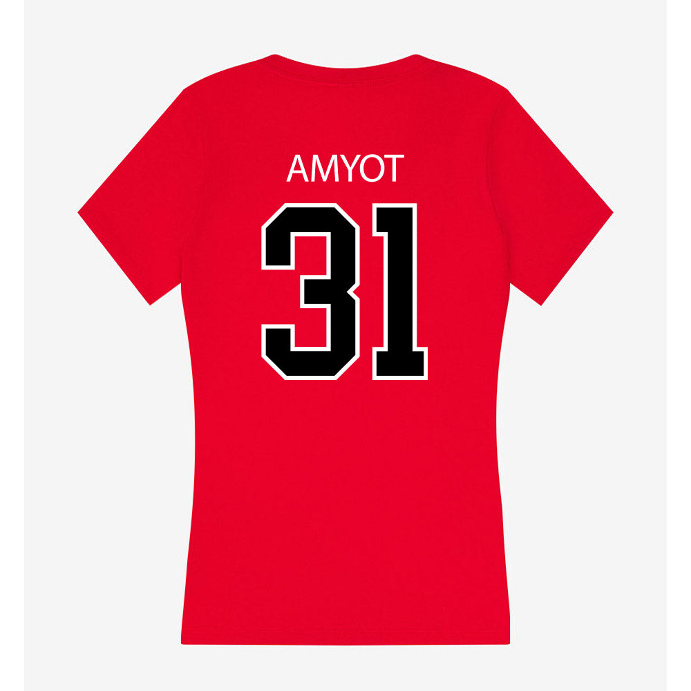Marist - NCAA Men's Soccer : Samuel Amyot - Women's V-Neck T-Shirt-1