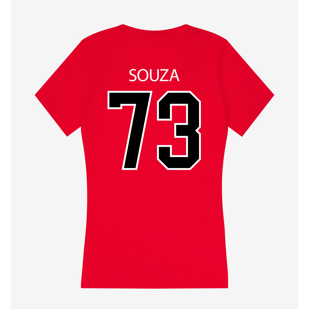 Marist - NCAA Football : Parish Souza - Women's V-Neck T-Shirt-1