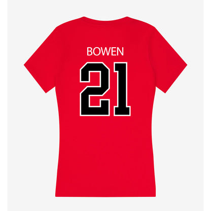 Marist - NCAA Men's Lacrosse : Simon Bowen - Women's V-Neck T-Shirt-1