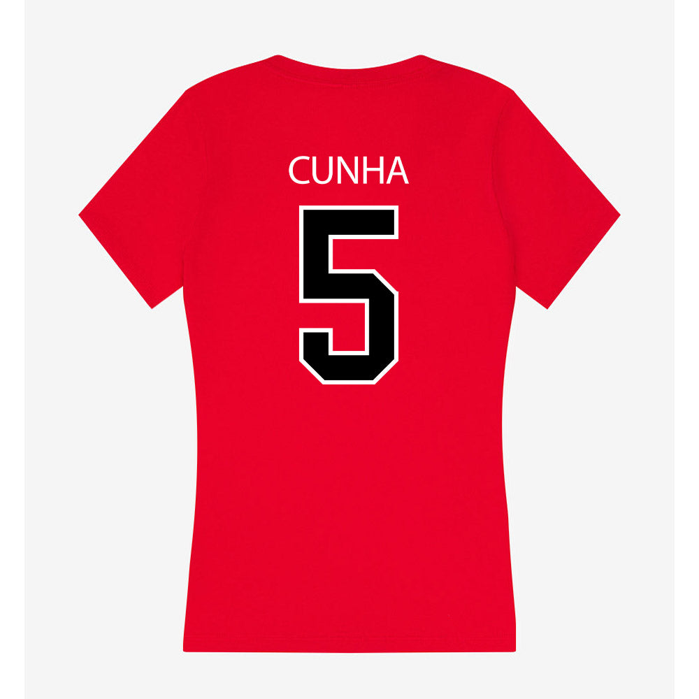 Marist - NCAA Men's Soccer : Skyler Cunha - Women's V-Neck T-Shirt-1