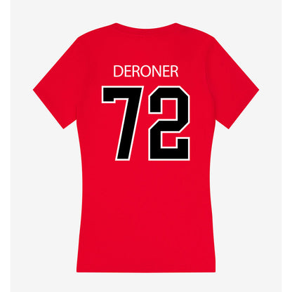 Marist - NCAA Football : Carson DeRoner - Women's V-Neck T-Shirt-1