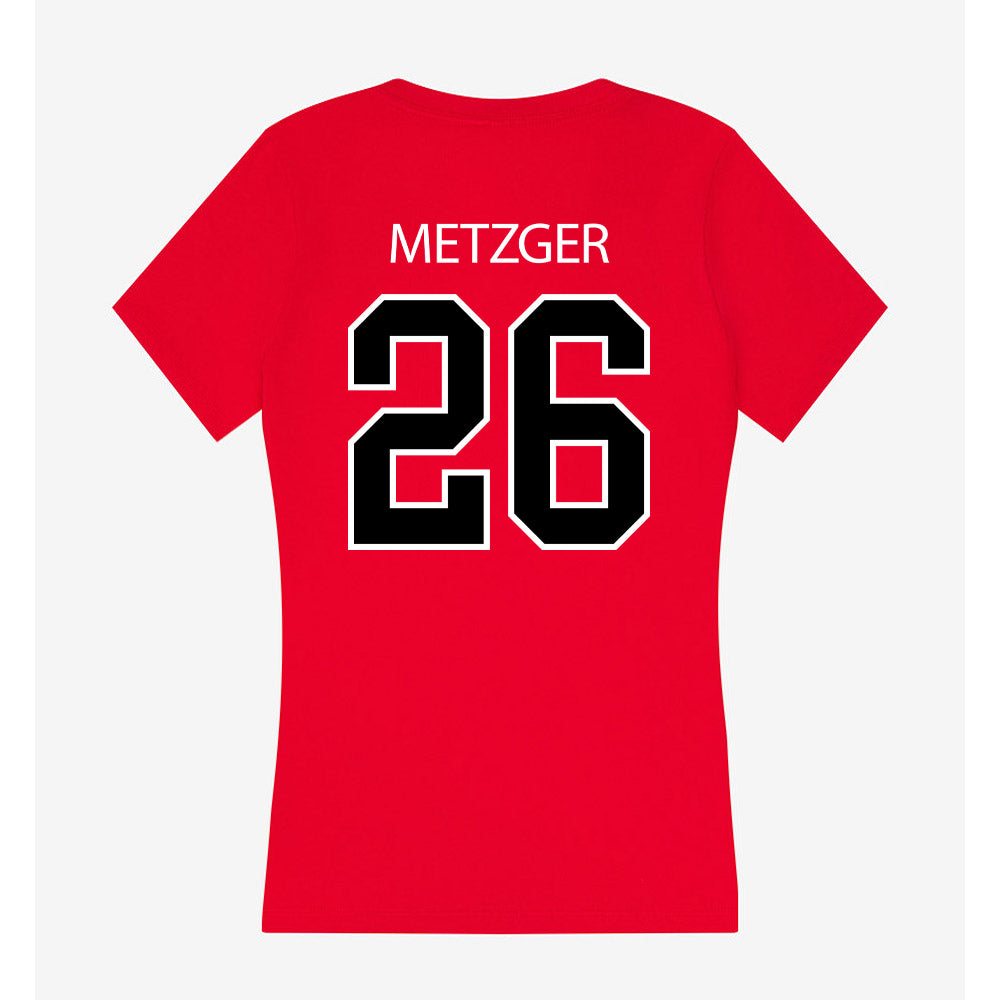 Marist - NCAA Men's Lacrosse : Richie Metzger - Women's V-Neck T-Shirt-1