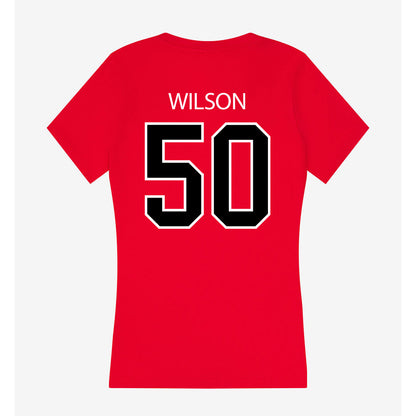 Marist - NCAA Football : Trevor Wilson - Women's V-Neck T-Shirt-1